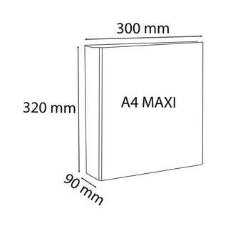 Exacompta Festes Ringbuch PP 2,3mm, 2 Ringe 60mm in D-Form, Rückenbreite 90mm, für DIN A4 Maxi, Kreacover - x 10  