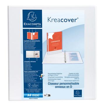 Classeur PP personnalisable Kreacover - 2 anneaux en D 60mm - A4 maxi - x 10