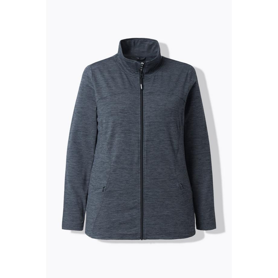 Ulla Popken Veste en sweat technique Slim Fit Col Montant Manches Longues  