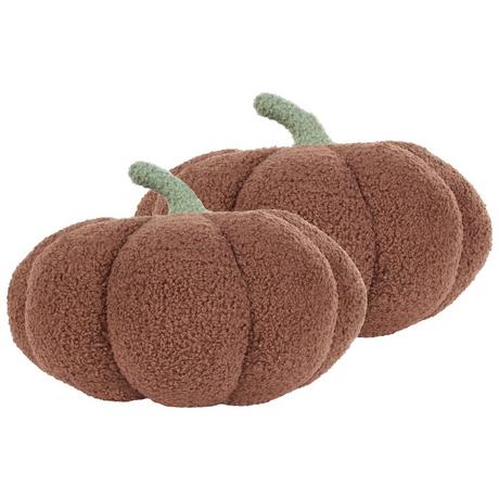 Beliani Kissen 2er Set aus Bouclé Rustikal MUNCHKIN  