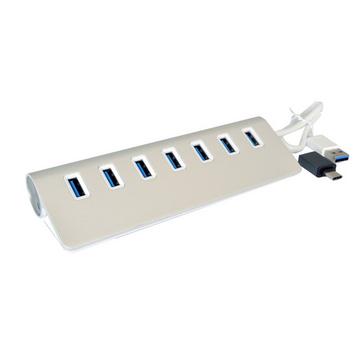 EX-1137 hub di interfaccia USB 3.2 Gen 1 (3.1 Gen 1) Type-A 5000 Mbit/s Bianco