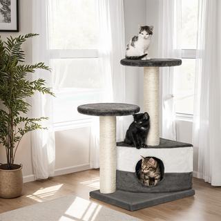 Tectake  Arbre à chat 71 cm TOMMY, Griffoir, Grattoir, Tronc 