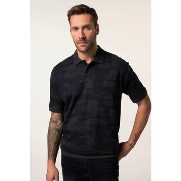 Polo ventre confort. Manches courtes. Tissu piqué, imprimé all-over - du XXL jusqu'au 8 XL
