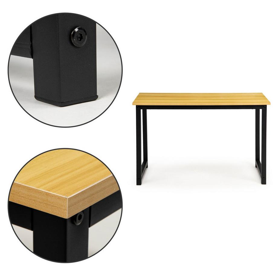 B2X Bureau d'ordinateur, table, table de jeu, école, marron clair  