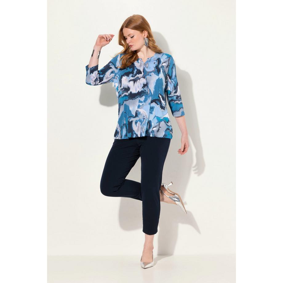 Ulla Popken Pantaloni 7/8 Gamba Slim Vita Elastica  