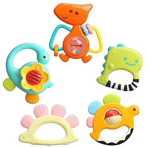 Activity-board  Ensemble de jouets hochets pour bébé, 5 pièces 