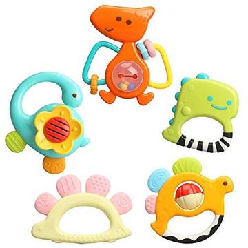 Ensemble de jouets hochets pour bébé, 5 pièces