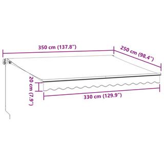 VidaXL Einziehbare markise gewebe  