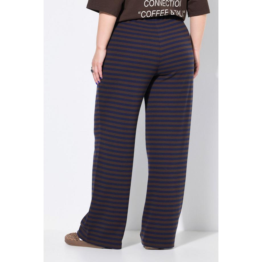 Studio Untold Pantaloni in jersey a costine taglio della gamba ampio e righe  