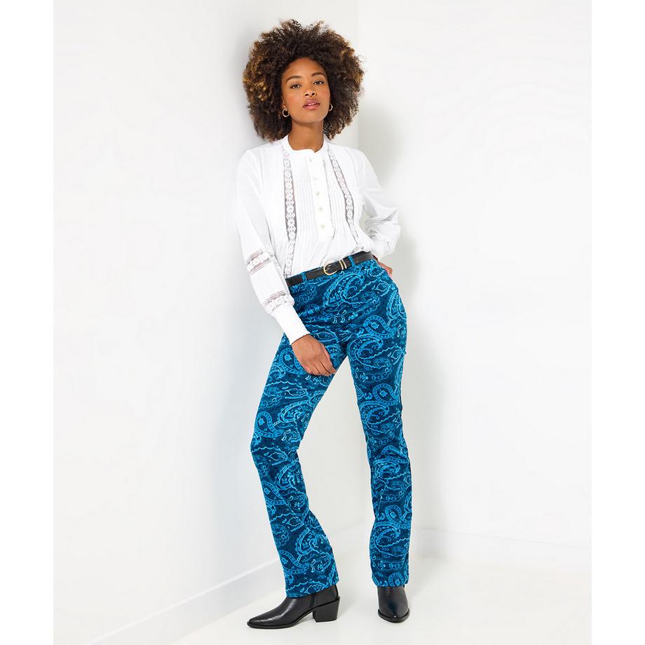 Joe Browns Pantalon évasé Paisley Velvet Moleskine  