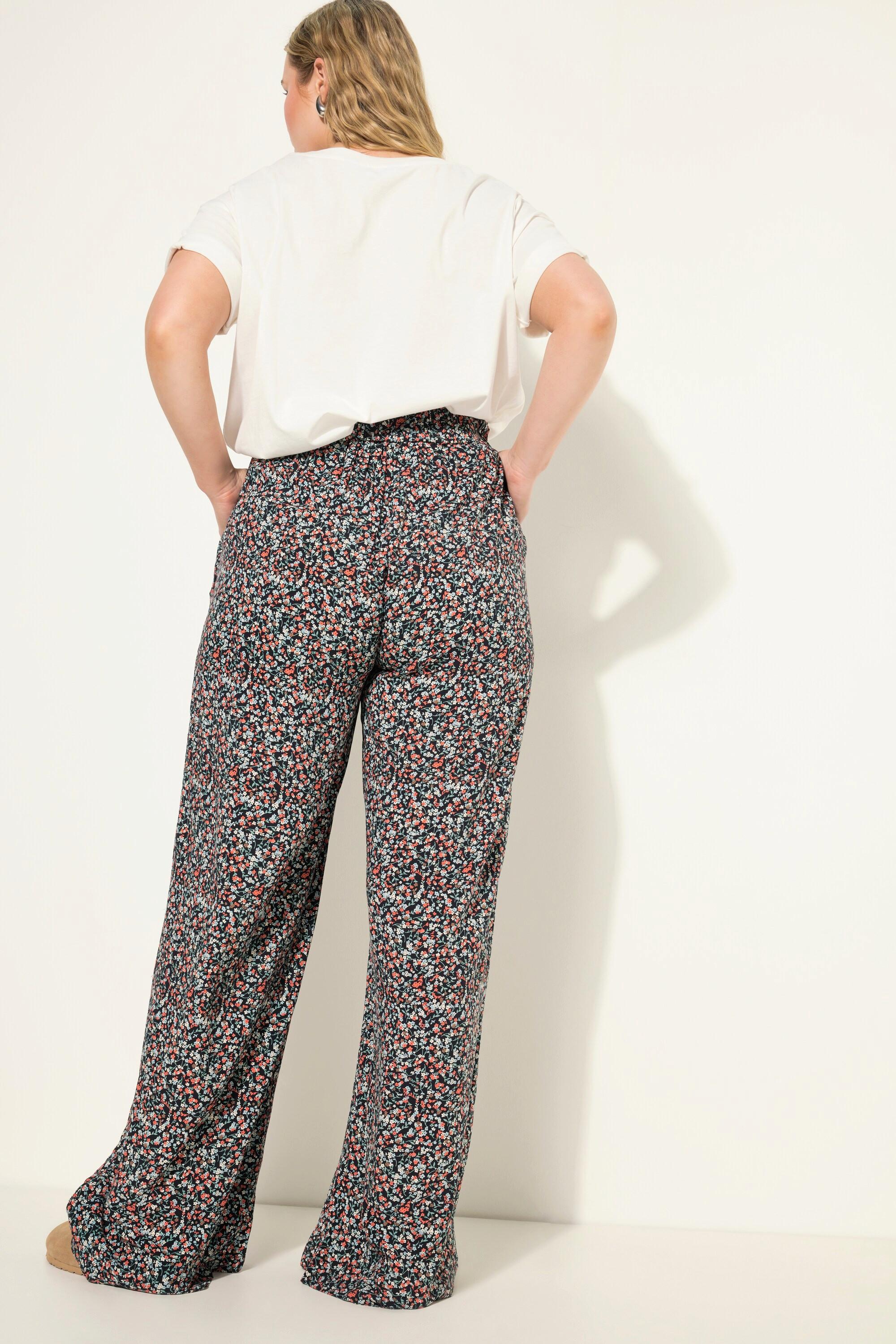 Studio Untold  Pantalon à jambe large et taille haute, imprimé millefleur 