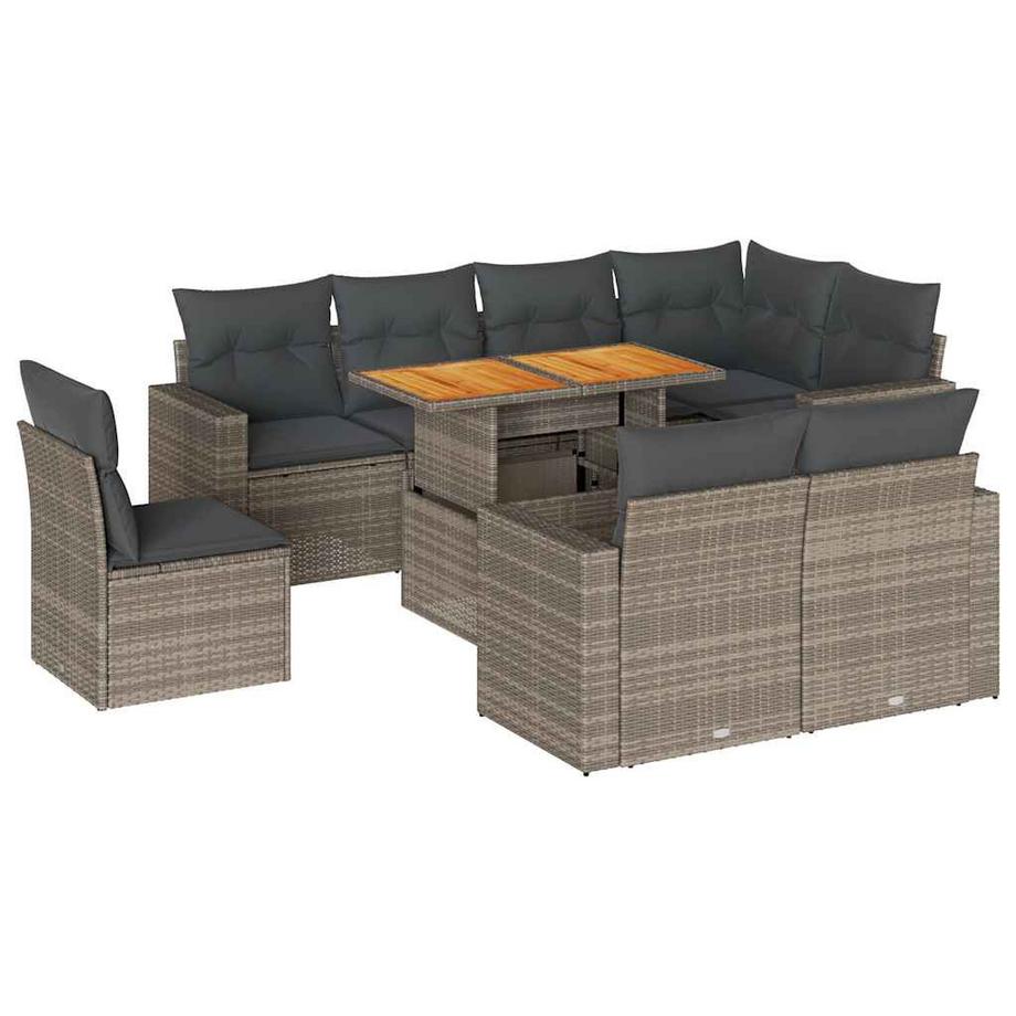 set di divani da giardino Polirattan