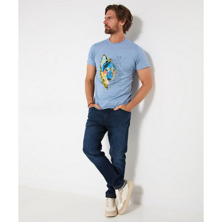 Joe Browns T-shirt col rond motif loup contrasté  