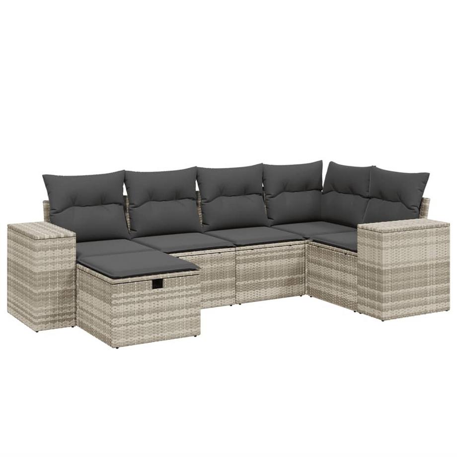 set divano da giardino Polirattan