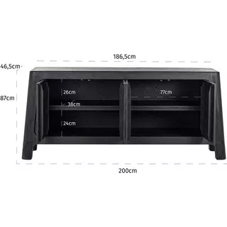 mutoni Credenza Baccarat testa di moro 200  