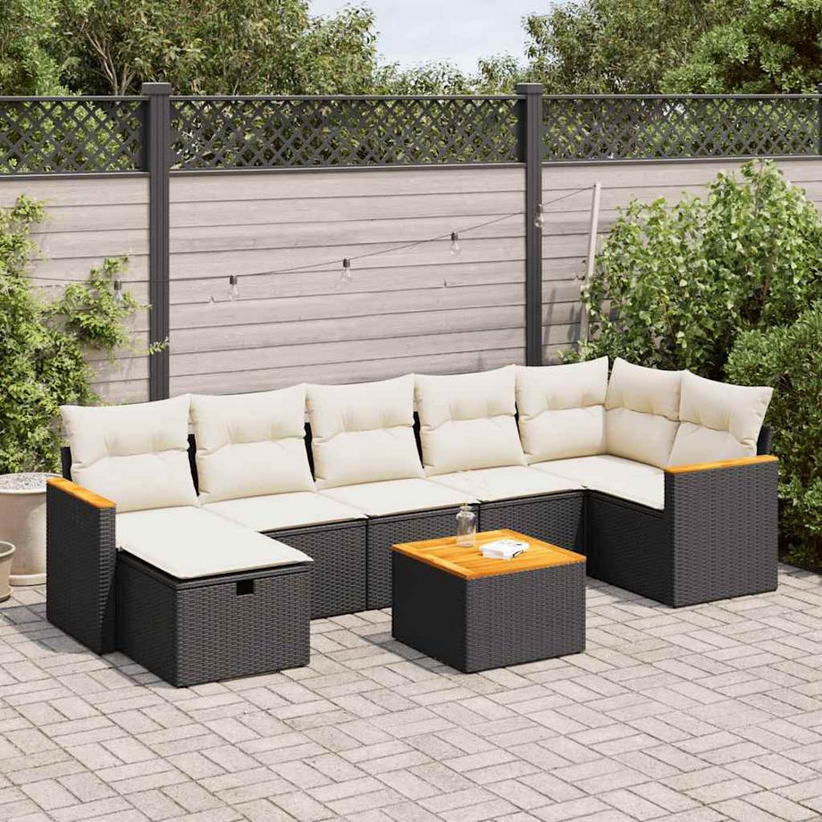 VidaXL set di divani da giardino Polirattan  