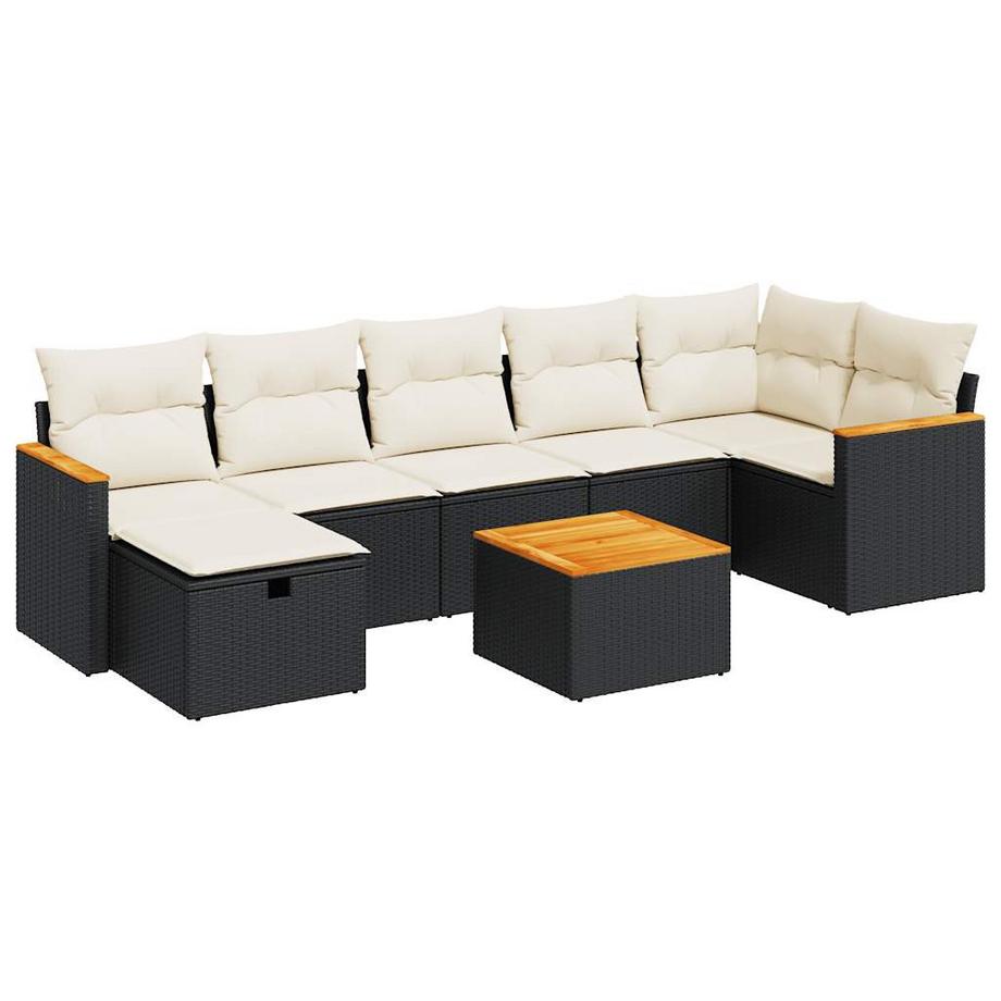 set di divani da giardino Polirattan