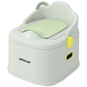 3-in-1 Kindertopf, abnehmbar Kindertöpfchen, Töpfchen mit Griffe, für Kinder 6-72 Monaten, bis 50 kg belastbar, Kunststoff, Kunstleder, Grau