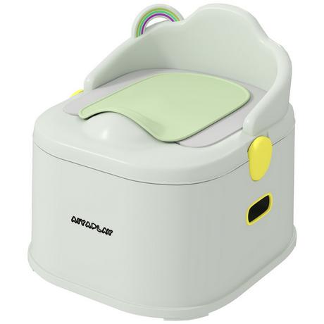 Northio  3-in-1 Kindertopf, abnehmbar Kindertöpfchen, Töpfchen mit Griffe, für Kinder 6-72 Monaten, bis 50 kg belastbar, Kunststoff, Kunstleder, Grau 