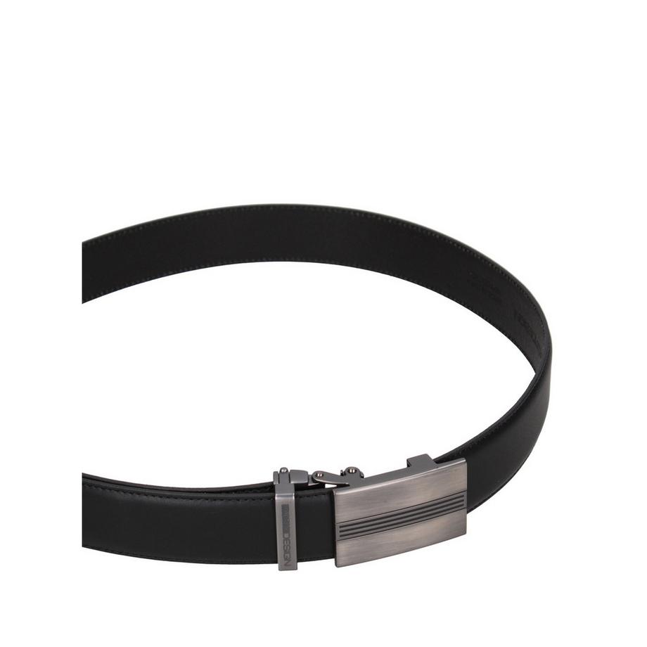 Momo Design Cintura in pelle con fibbia metallica spazzolata  
