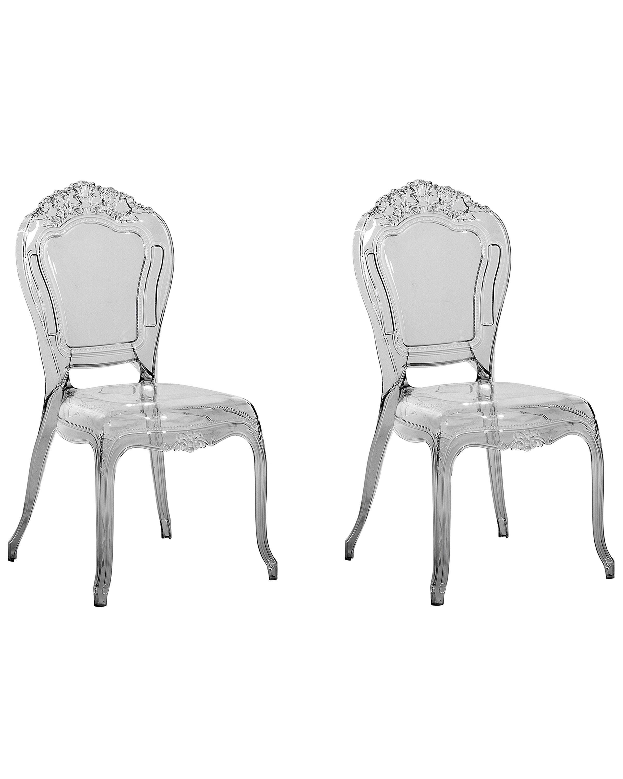 Beliani Lot de 2 chaises en Polycarbonate Moderne VERMONT  