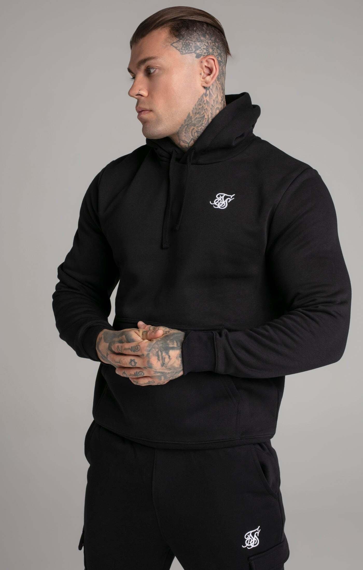 Sik Silk  Kapuzenpullover Black Essential Overhead Hoodie 