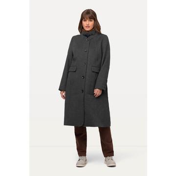 Trachtenmantel, Stehkragen, Webpelz, mit verdecktem Reißverschluss