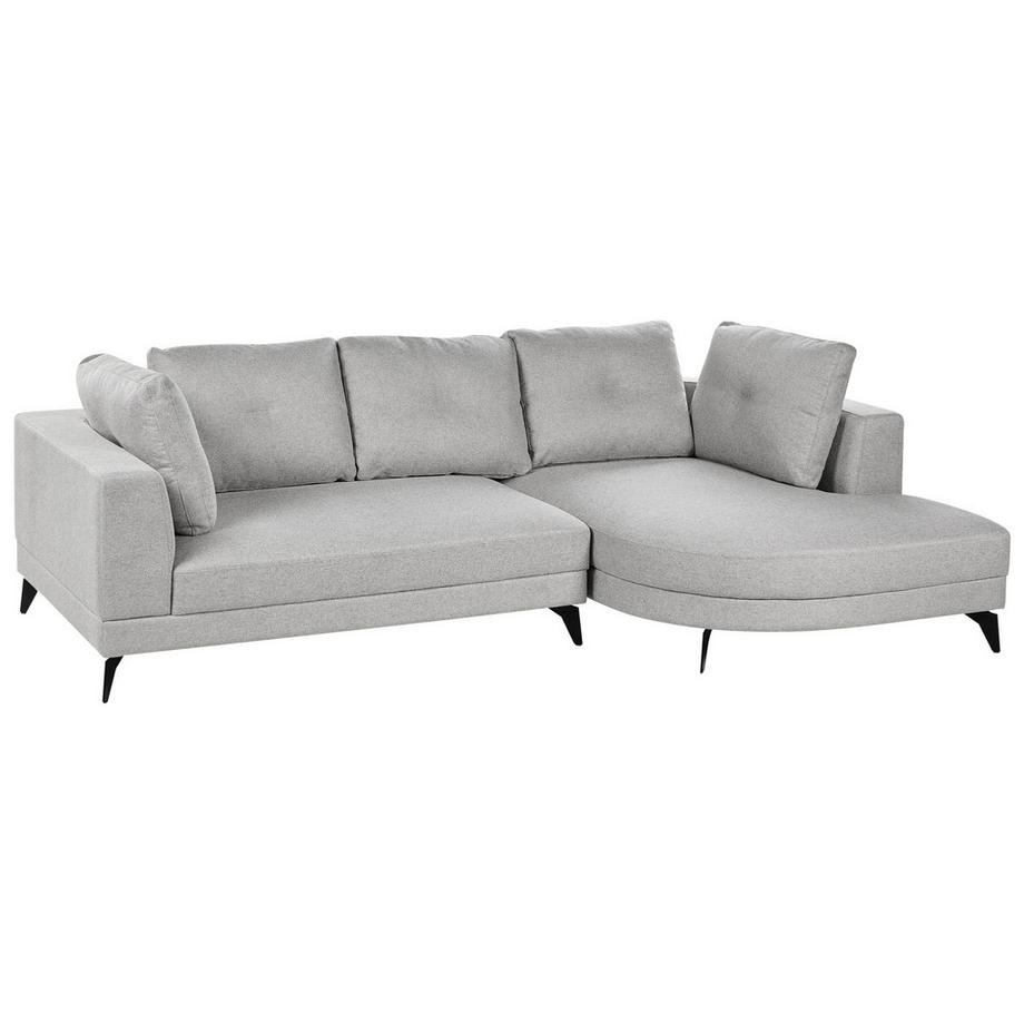 Beliani Canapé d'angle en Lin synthétique Moderne MARUM  