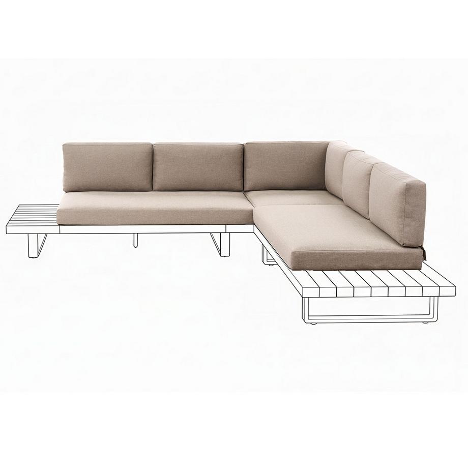 Beliani Outdoor Kissenbezug Set aus Polyester Mediterran MYKONOS  