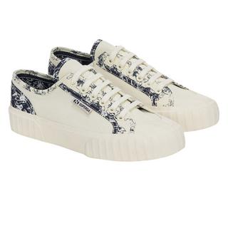 SUPERGA  Sneaker 2630, Gestreifte gezeichnete Blumen 