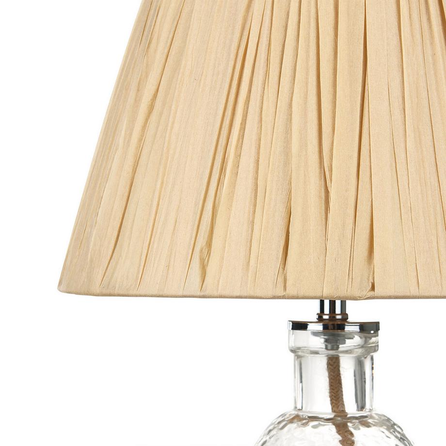 Beliani Lampe à poser en Verre Boho BLANCO  