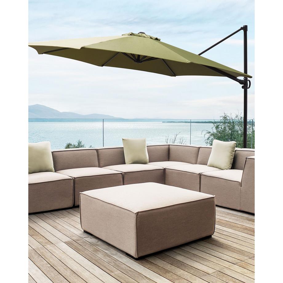 Beliani Ombrellone a sbalzo en Tessuto SAVONA II  