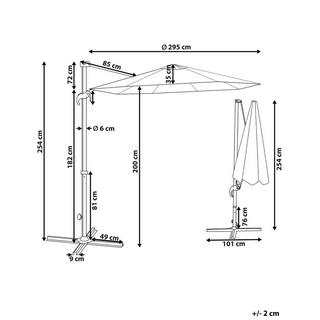 Beliani Ampelschirm aus Polyester SAVONA II  