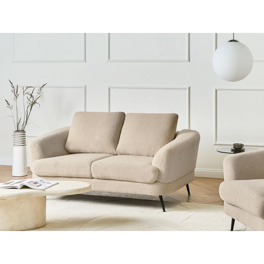 Beliani Canapé 2 places en Bouclé Moderne KJAER  