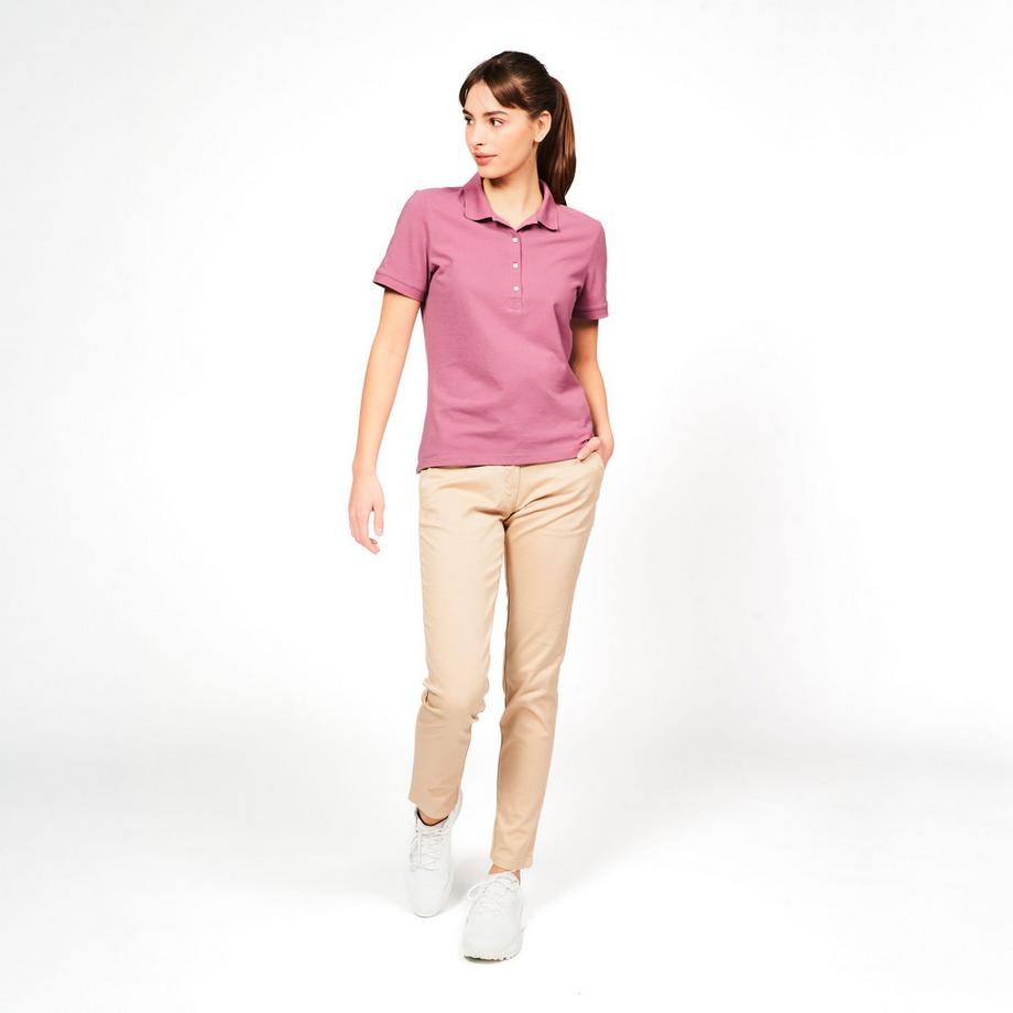 INESIS  Polo de golf femme manches courtes coton 