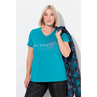 Ulla Popken  Funktionsshirt, schnelltrocknend, V-Ausschnitt, Halbarm 