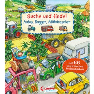 Suche und finde! - Autos, Bagger, Mähdrescher Loewe Meine allerersten Bücher (Hrsg.); Loewe Von Anfang An (Hrsg.); Krause, Joachim (Illustrationen); Friedl, Peter (Illustrationen) Copertina rigida 