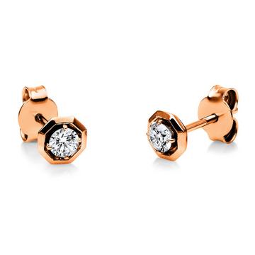 Ohrstecker 750/18K Rotgold Diamant 0.3ct.