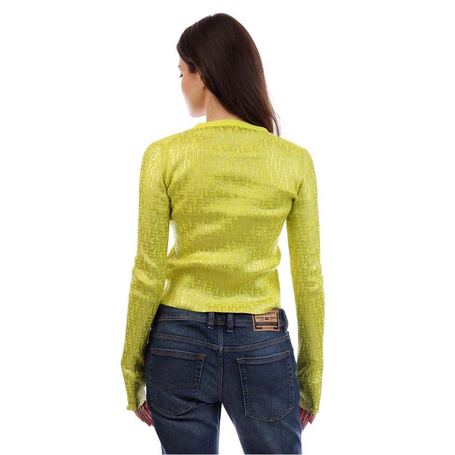 DIESEL Cardigan Tricoté Cintré avec Crochets Métalliques  