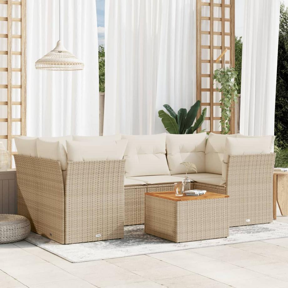 VidaXL Ensemble de canapés de jardin rotin synthétique  