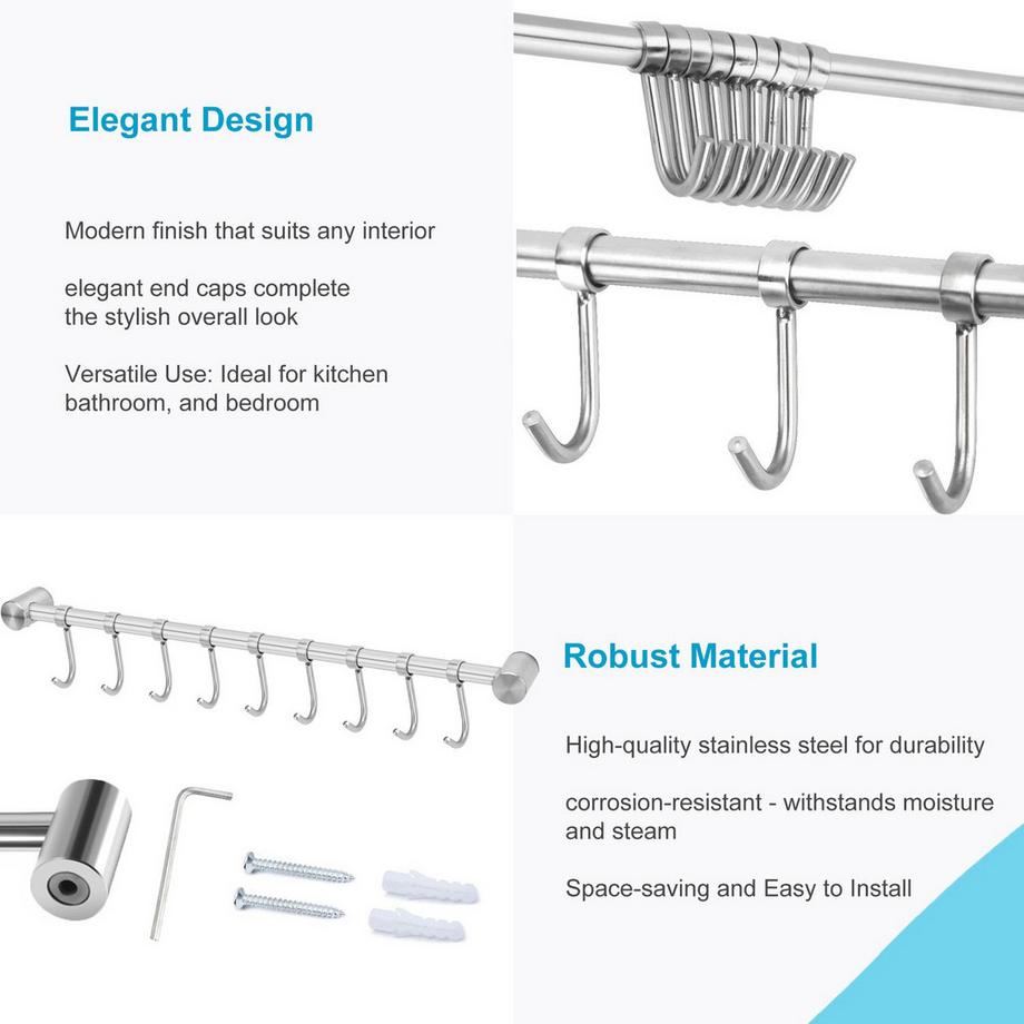 Intirilife Barra Appendiabiti Da Cucina  
