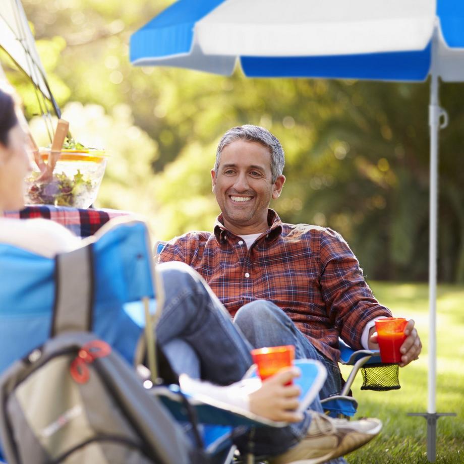 Northix Supporto a vite per ombrellone grigio  