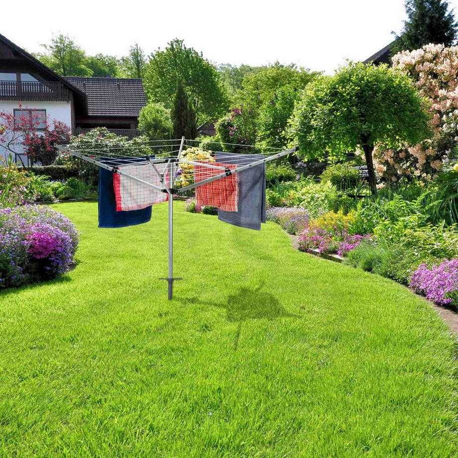 Northix Supporto a vite per ombrellone grigio  