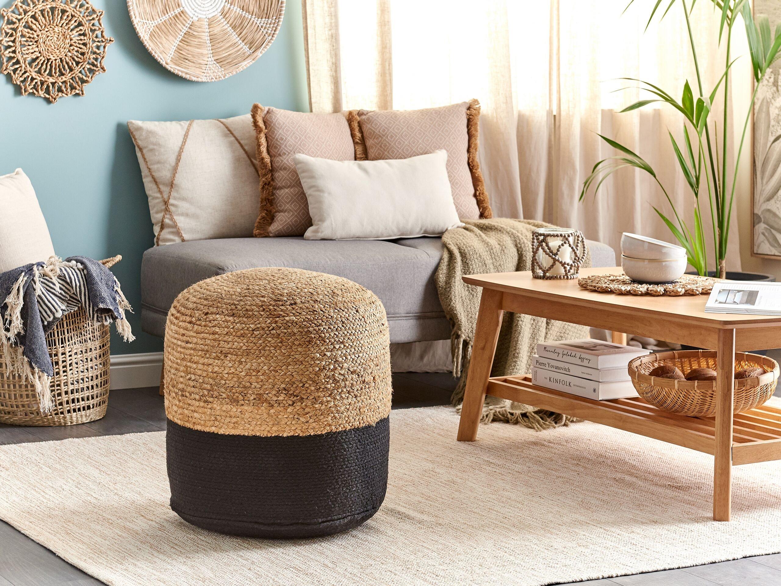 Beliani Pouf en Cotone Boho DALAMA  