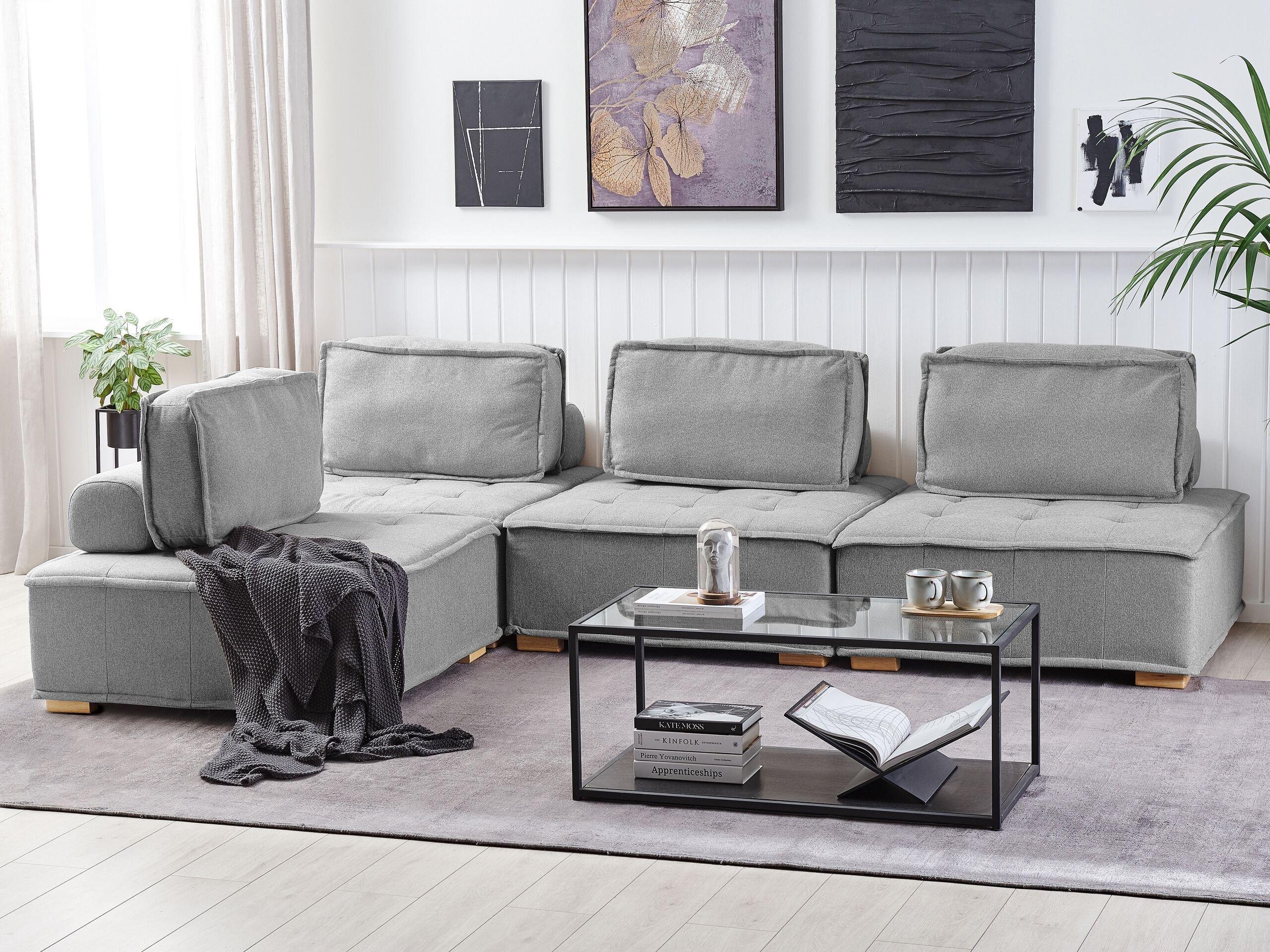 Beliani Ecksofa aus Polyester Modern TIBRO  