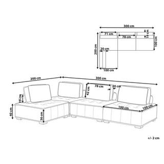 Beliani Ecksofa aus Polyester Modern TIBRO  