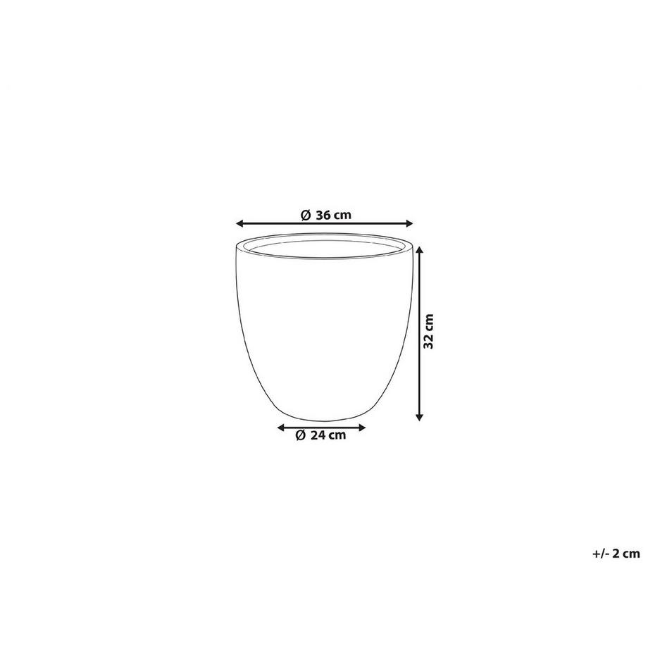 Beliani Vaso per piante en Fibra d'argilla Moderno KANNIA  