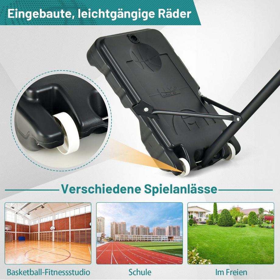Northix  Panier de Basket sur Pied Réglable en Hauteur Intérieur Extérieur 