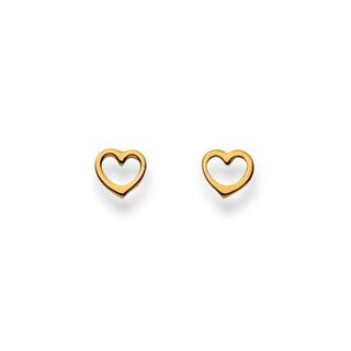 MUAU Schmuck  Ohrstecker Swinging heart Gelbgold 750, 5mm 