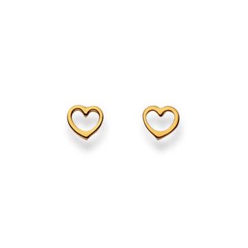 Ohrstecker Swinging heart Gelbgold 750, 5mm